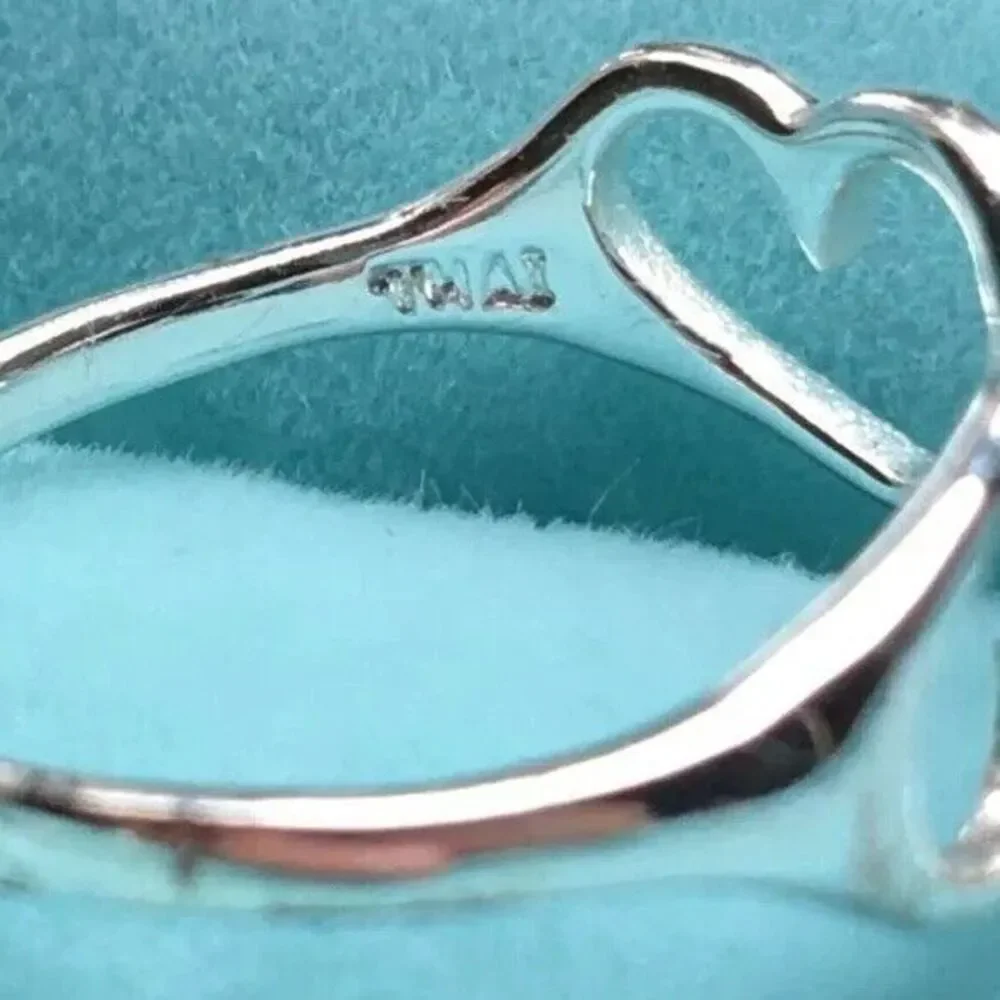 Sterling Silver Toe Ring Double Heart Pinky Child Size 3.75 Small Thailand 925